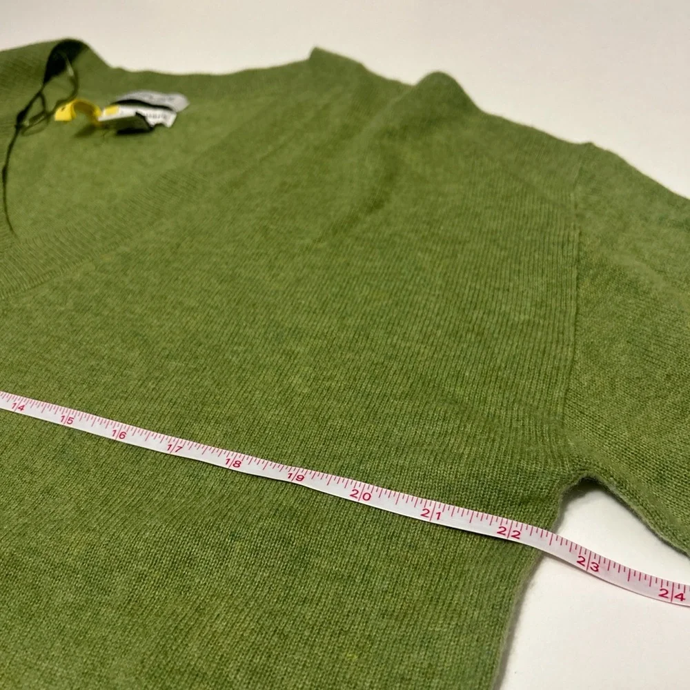 Rachel Zoe NWT 100% 2play cashmere sweater V-neck light green size extra large - Picture 5 of 8